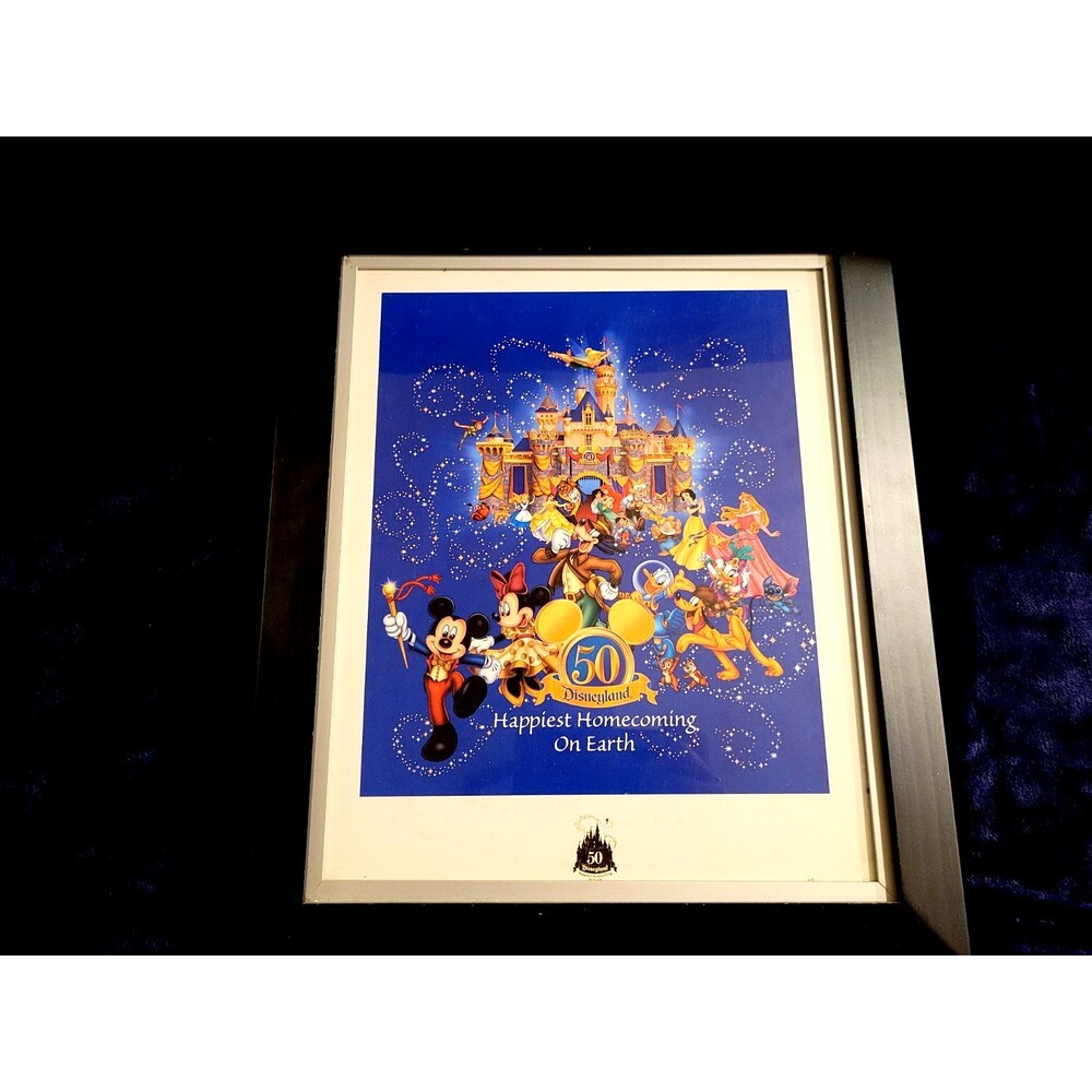 Disneyland 50th Anniversary Happiest Homecoming on Earth Framed Lithograph